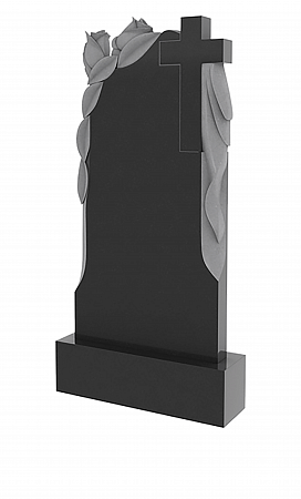 Гранитный памятник с крестом 1254